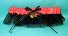 Chicago Blackhawks Inspired Garter with Licensed Charm